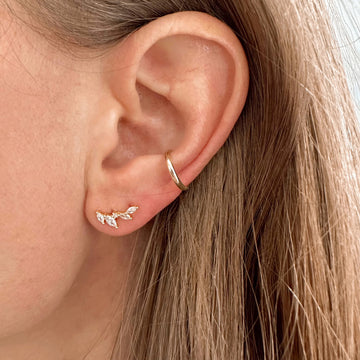 Lises Pieces - Crystal Crawler Studs - Gold