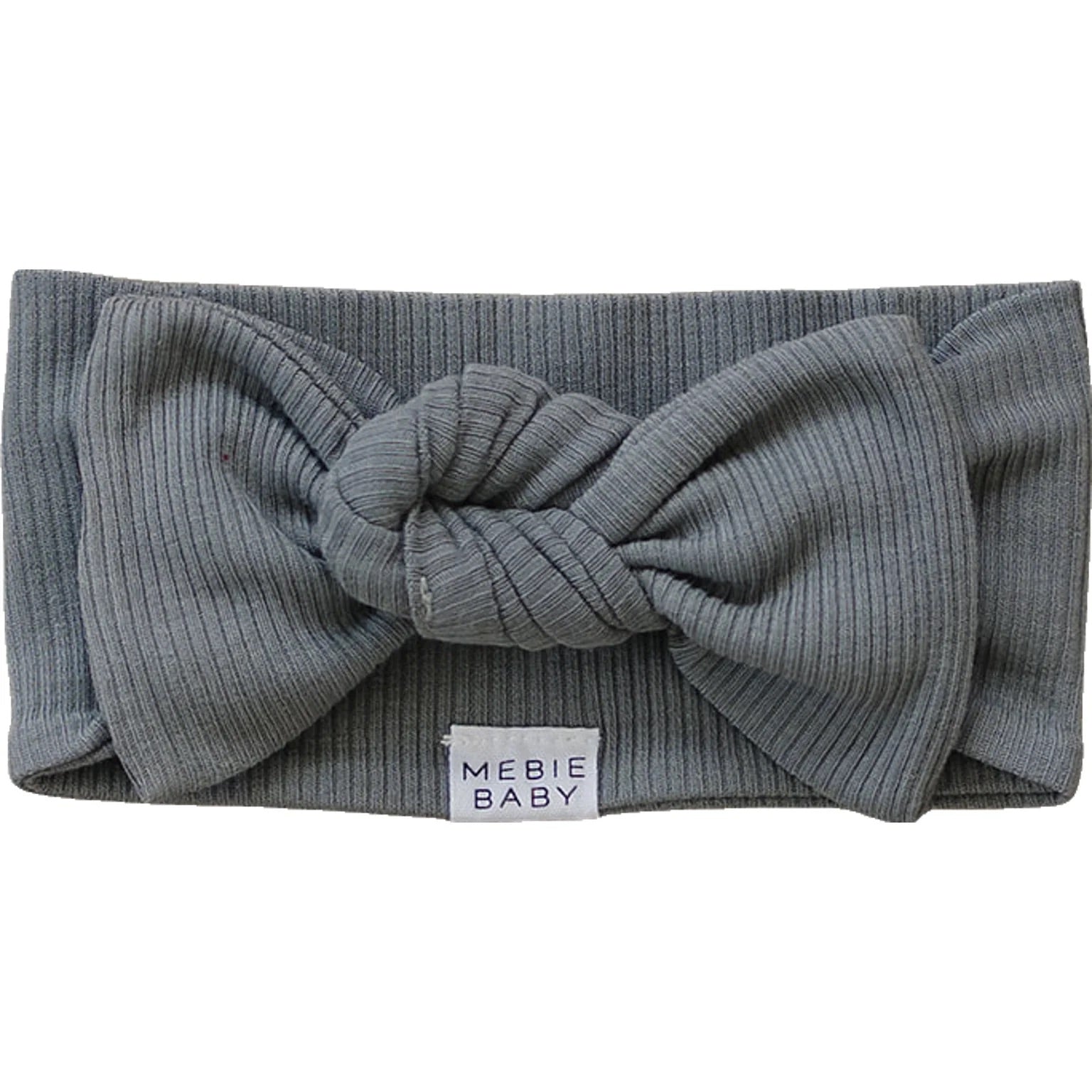 Mebie Baby - Ribbed Grey Head Wrap