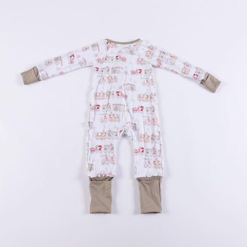 Poppy and Co - Christmas Train Bamboo Onesie