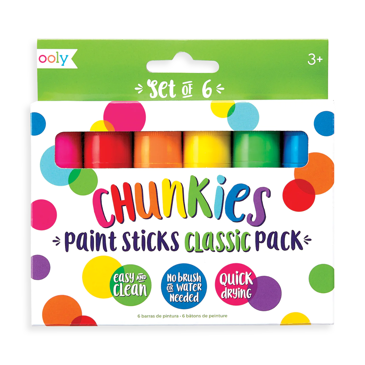 Ooly - Chunkies Paint Sticks - Classic Pack - Set of 6