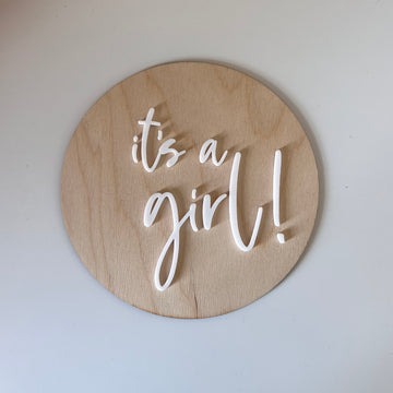 Sawdust & Stain - It’s a girl sign