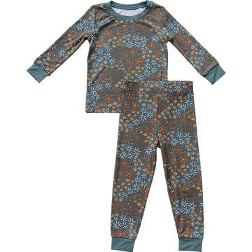 Mebie Baby - Navy Floral Bamboo Cozy Set