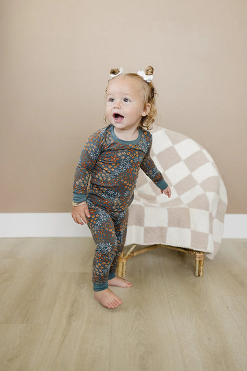 Mebie Baby - Navy Floral Bamboo Cozy Set