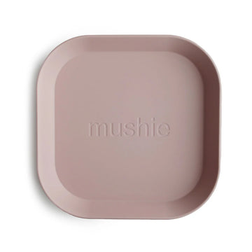 Mushie - Square Dinnerware Plates, Set of 2 - Blush