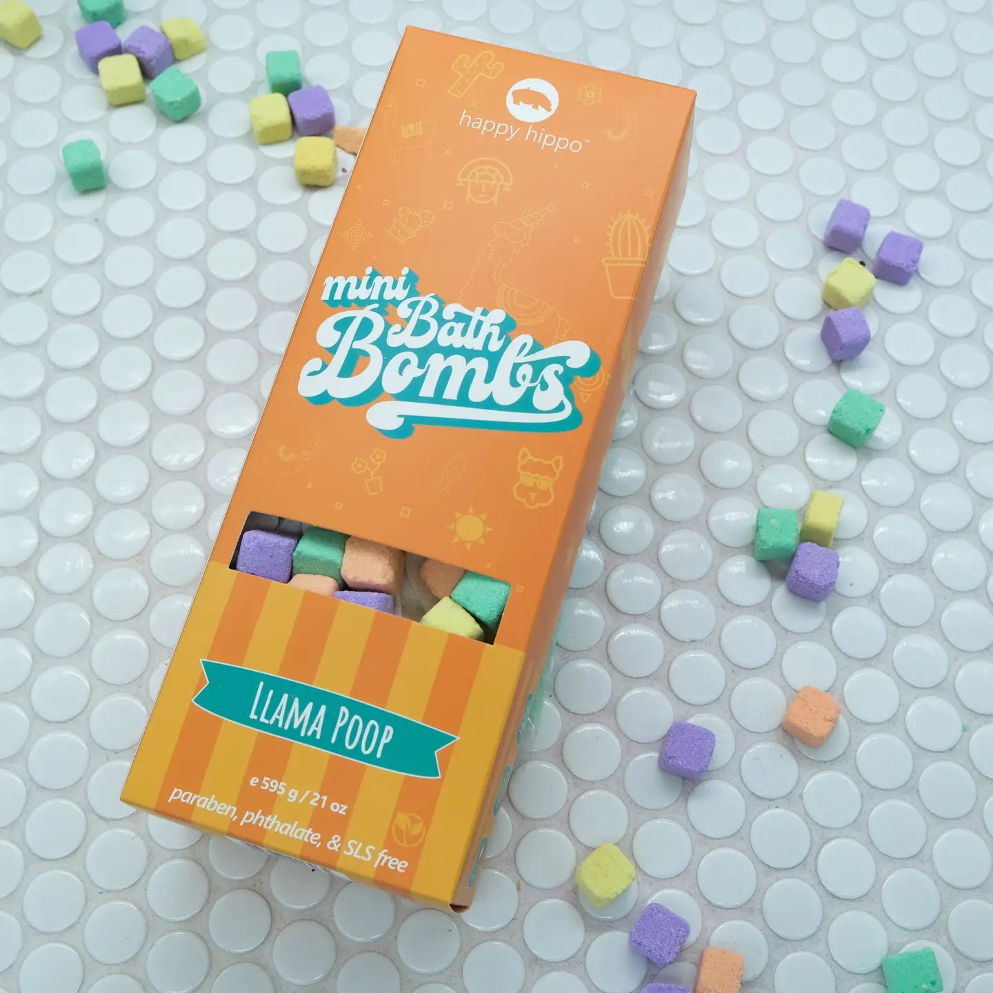 Happy Hippo - Llama Poop Mini Bubble Bombs- Box