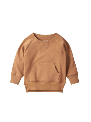 LITTLE BIPSY - POCKET PULLOVER - CARAMEL