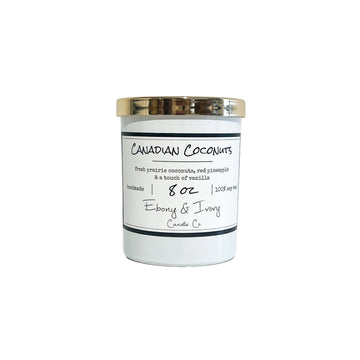 Ebony & Ivory - Canadian Coconuts - 8oz Candle