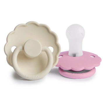 FRIGG Daisy Silicone Baby Pacifier | 2-Pack - Cream/Lupine