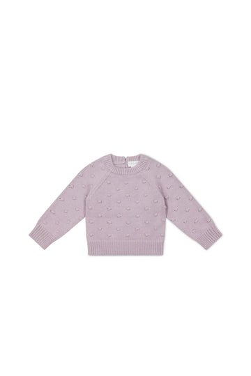 Jamie Kay - Dotty Knit Jumper - Muted Violet