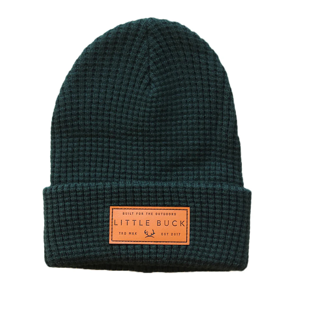 Little Buck - Waffle Cabin Beanie - Forest Green