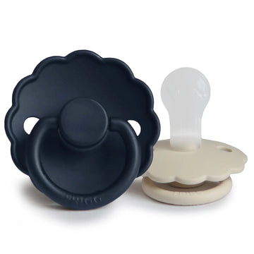 FRIGG Daisy Silicone Baby Pacifier | 2-Pack - Dark Navy/Sandstone