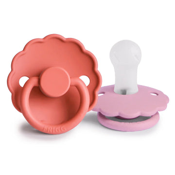 FRIGG Daisy Silicone Baby Pacifier | 2-Pack - Poppy/Lupine