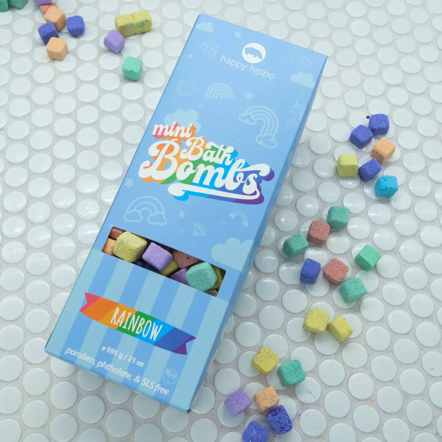 Happy Hippo - Rainbow Mini Bubble Bombs - Box