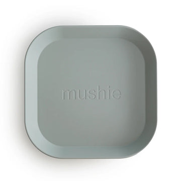 Mushie - Square Dinnerware Plates, Set of 2 - Sage