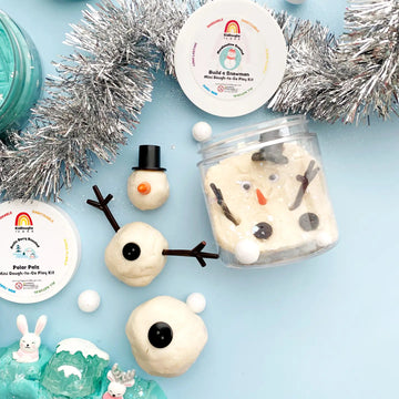 Earth Grown Kiddoughs - Snowman (Marshmallow) Mini Dough-To-Go