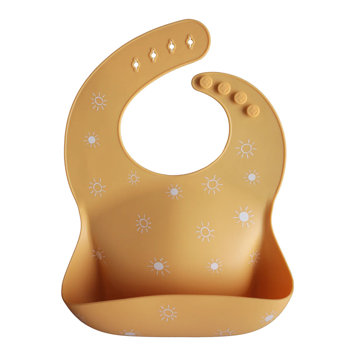 Mushie - Silicone Baby Bib - Sun Orange